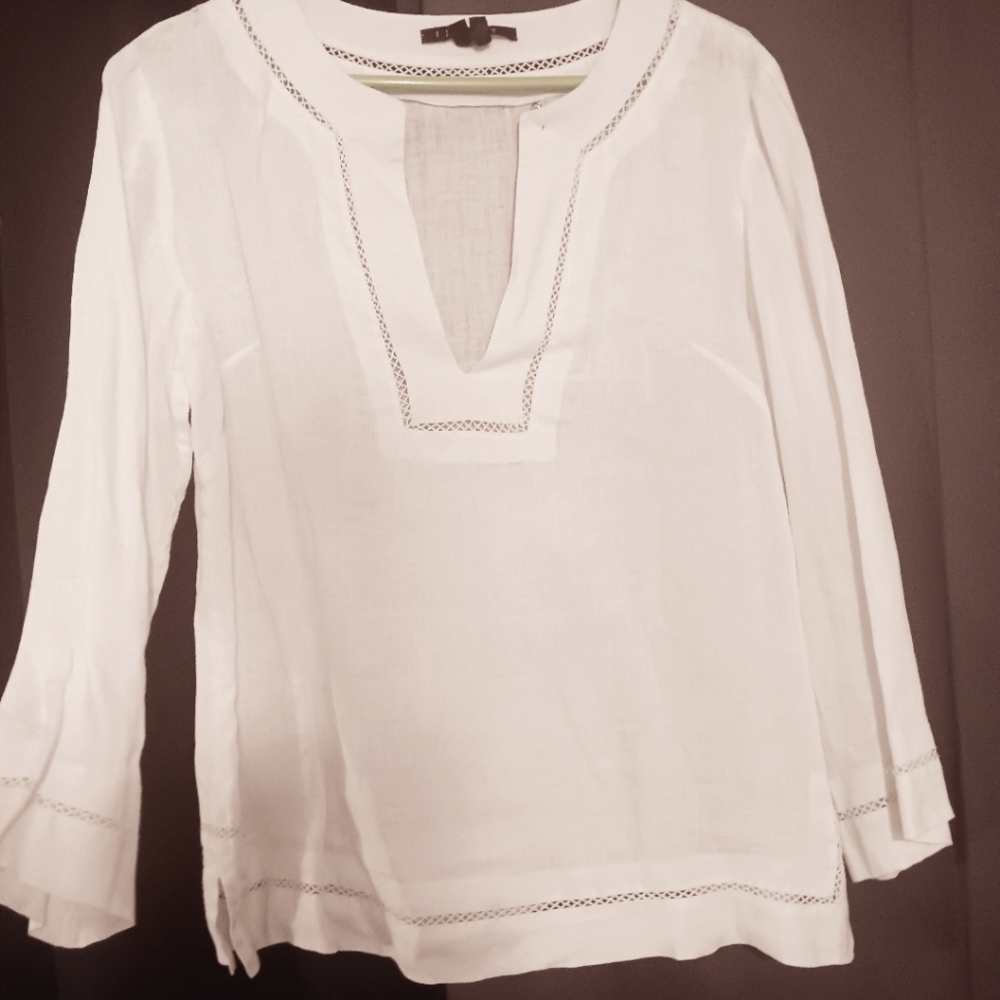 White linen top